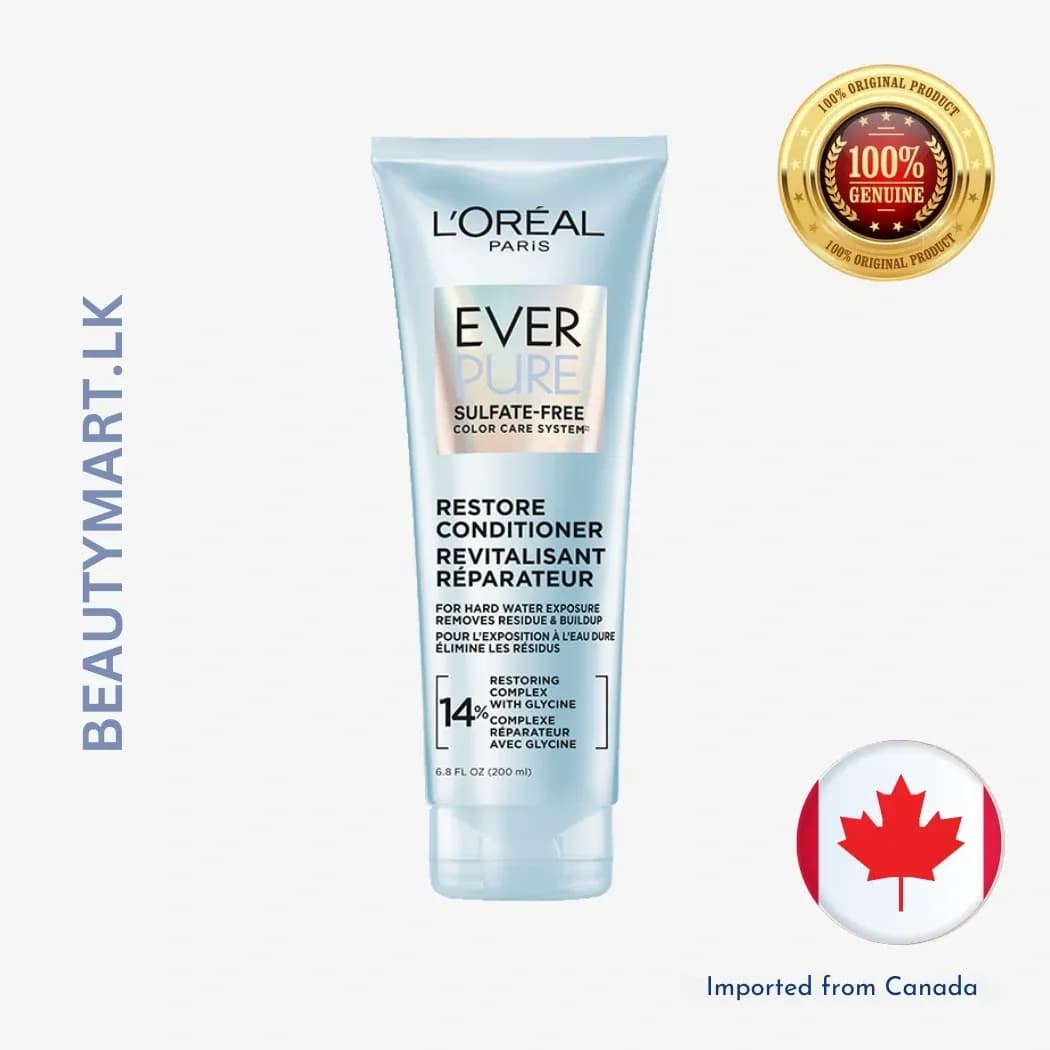 L'Oreal Paris EverPure Sulfate-Free Restore Conditioner for Hard Water Exposure and Build-Up 200ml