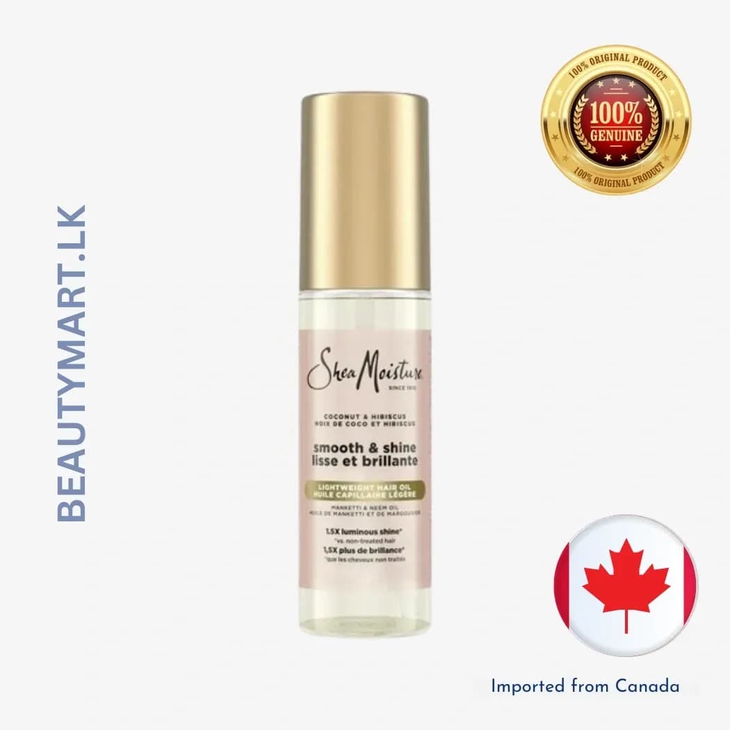Shea Moisture Coconut & Hibiscus Smooth & Shine Hair Oil for Lightweight Luminous Shine, 97 ML