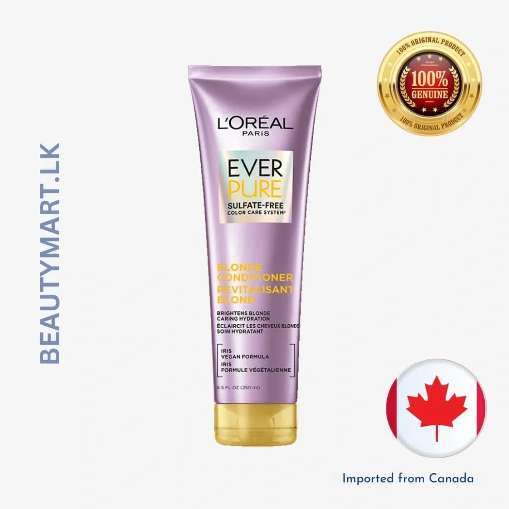 L'Oreal Paris EverPure Sulfate-Free Blonde Conditioner for Brightening Blonde Hair 250ml