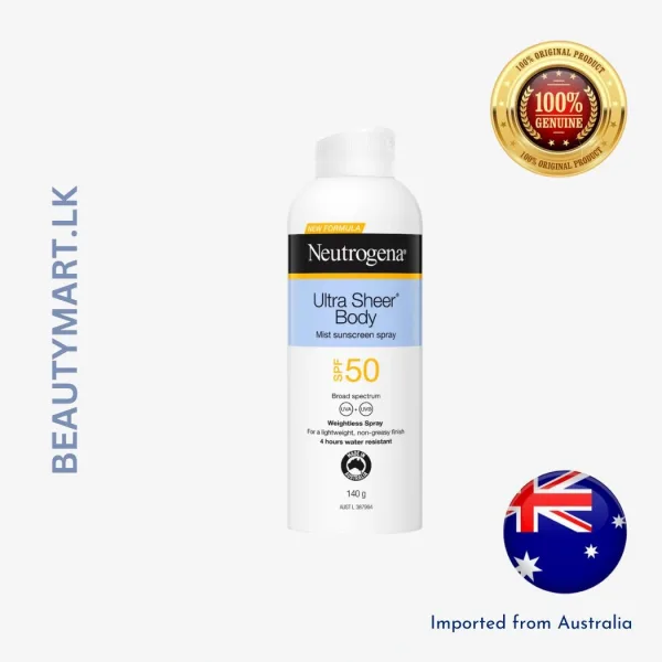 Neutrogena Ultra Sheer Body Mist SPF 50 Sunscreen Spary 140g